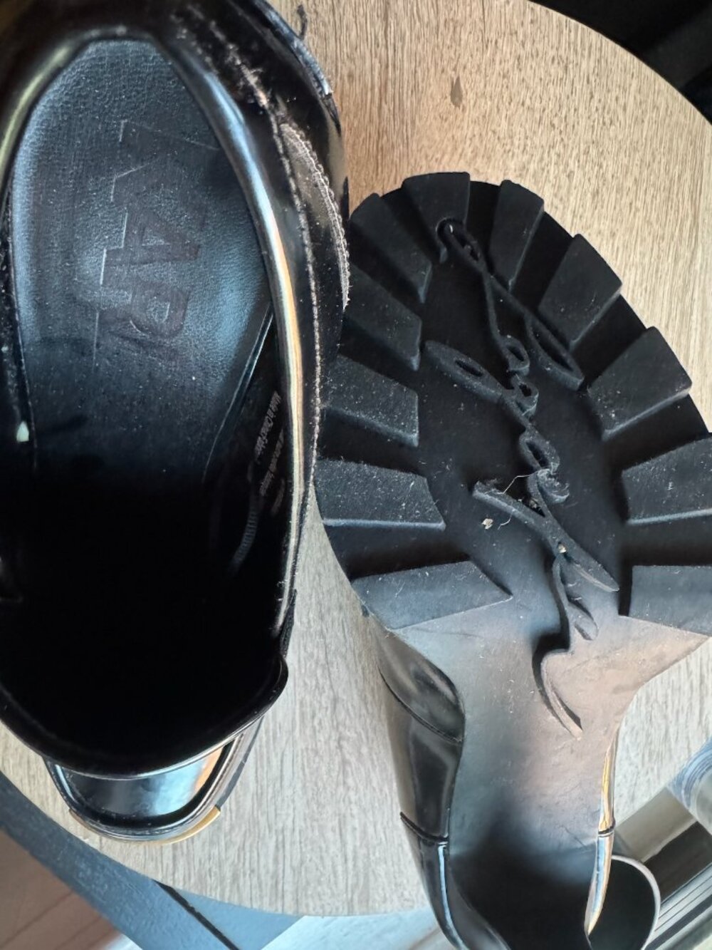 Karl Lagerfeld Virna High Heel Logo Cutout LugSole Loafer NWT Women’s-Size 8 1/2 - Picture 4 of 4